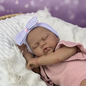 Realistic Reborn Baby Dolls Black Girl Pickle 19 Inch African American Real Life Baby Dolls Soft Cloth Body Lifelike Newborn Sleeping Babies Doll That Look Real Toy