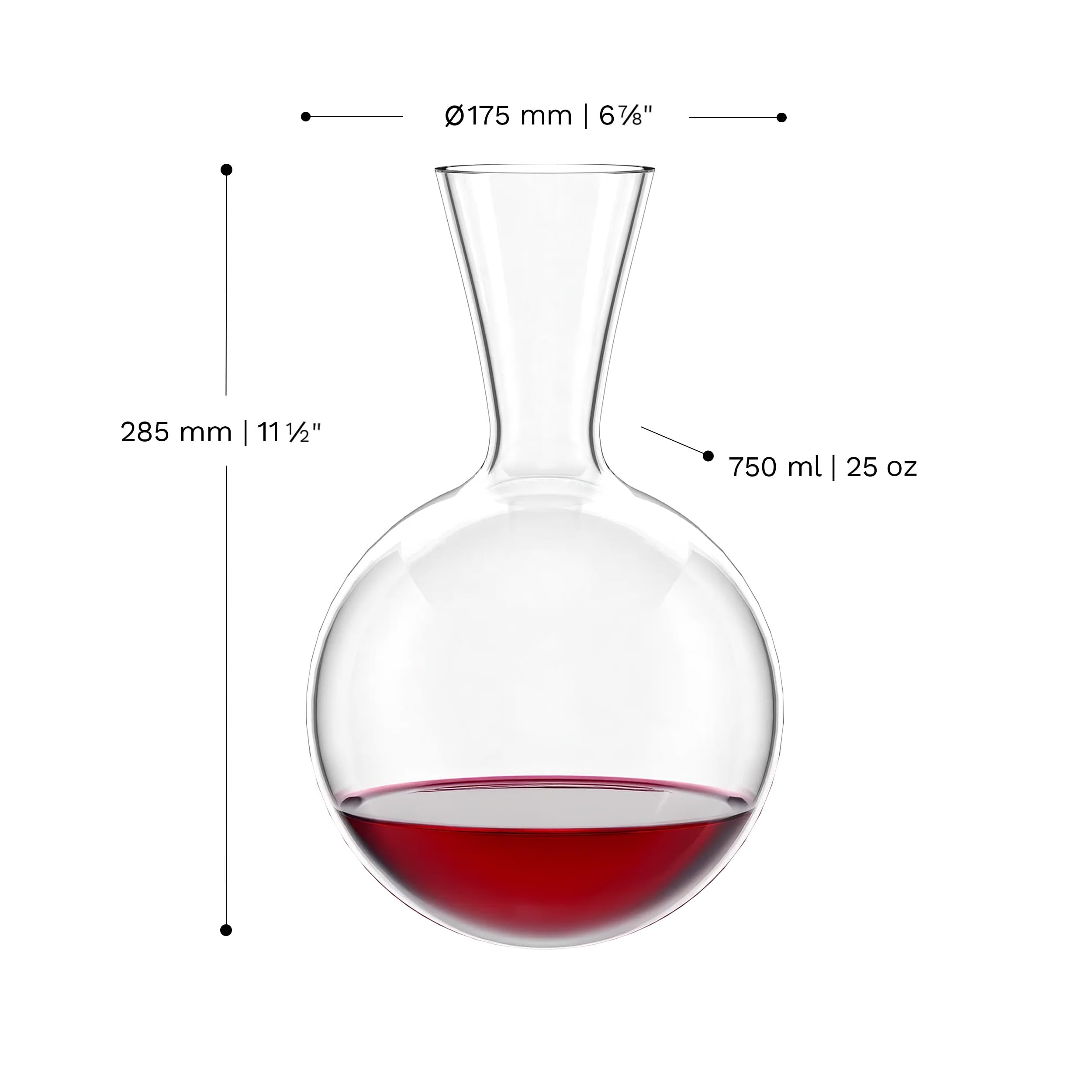 Stölzle Lausitz Decantador Earth Vulkanos 750 ml – Elegante decantador de vino tinto para liberar los aromas – Cristal soplado a mano – Apto para lavavajillas y resistente a golpes