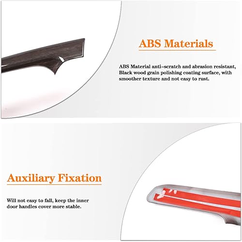 Miniatura 3 de Ajuste para Toyota Land Cruiser Prado FJ150 150 2010-2018 ABS manijas interiores de puerta interior de coche, cubierta decorativa antiarañazos, 4
