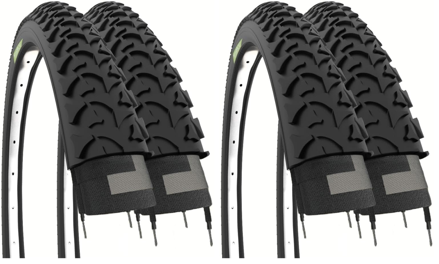 Ecovelò EBC26MBE - 2 neumáticos MTB 26 x 1.95 (50-559) Unisex Adulto, Negro, Talla única