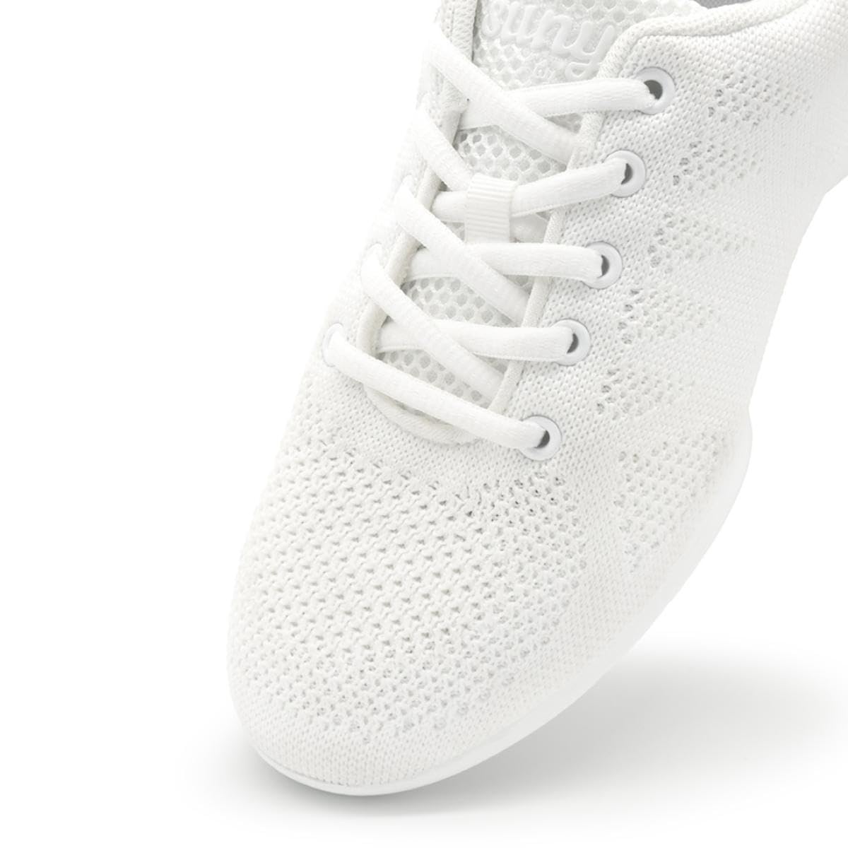 Anna Kern Suny, scarpe da ginnastica da uomo 4060 Bold – Knit Bianco – Larghezza normale – tacco da 1 cm – Suola in PU divisa