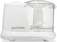 Vista 1 de Proctor Silex Durable Electric Vegetable Chopper & Mini Food Processor for Chopping, Puree & Emulsify, 1.5 Cup, White 1.5 tazas