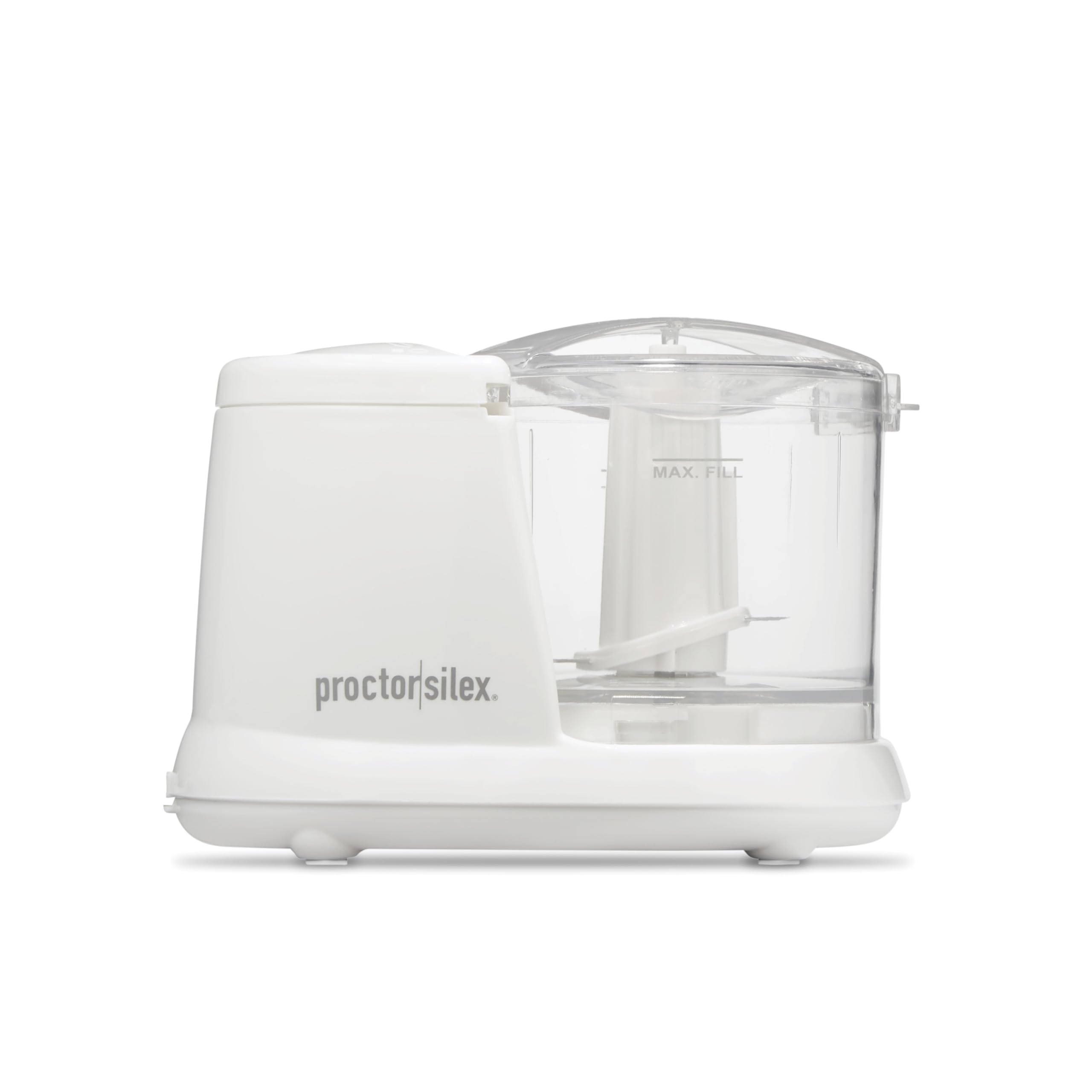 Proctor Silex Durable Electric Vegetable Chopper & Mini Food Processor for Chopping, Puree & Emulsify, 1.5 Cup, White