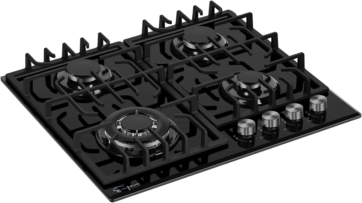 Free Shipping Offer Empava 24 Gas Cooktop with 4 Italy Sabaf Sealed Burners NG/LPG Convertible Tempered Glass in Black Model 2020, 24 Inch 80% Off Discount Empava 24 Gas Cooktop with 4 Italy Sabaf Sealed Burners NG/LPG Convertible Tempered Glass in Black Model 2020, 24 Inch