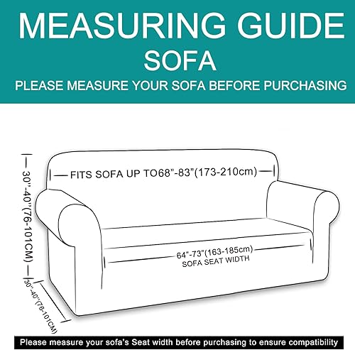 Miniatura 6 de U-NICE HOME Fundas de sofá de terciopelo elásticas Fundas de sofá para 3 cojines Protector de muebles para sofá Funda para sofá (Grande, Azul marino)