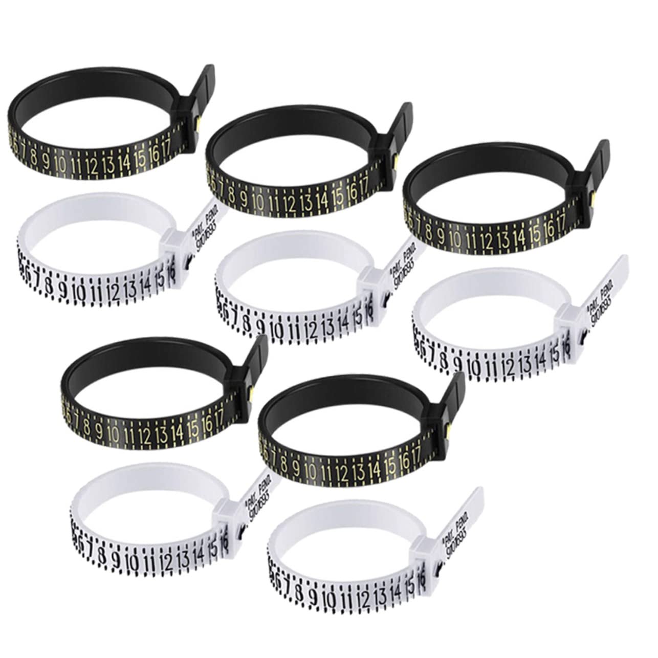 Angoily 10pcs Ring Size Tester Kit Easy to Use Ring Gauge for Jewelry Reusable