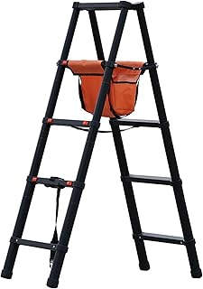 Telescoping Ladder Double-Sided Telescoping Ladders with Toolkit, Aluminum Non-Slip Retraction Ladders, 1.4m+1.4m Foldable Climb Ladder, 330lbs Max Capacity