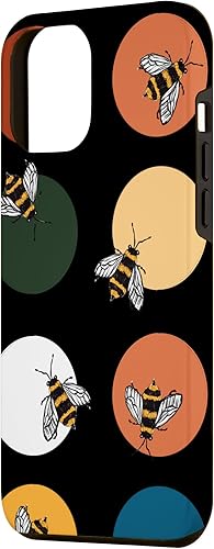 Miniatura 2 de Funda para iPhone 12 Pro Max Vintage Spring Bumble Bee de los años 70 con diseño de lunares