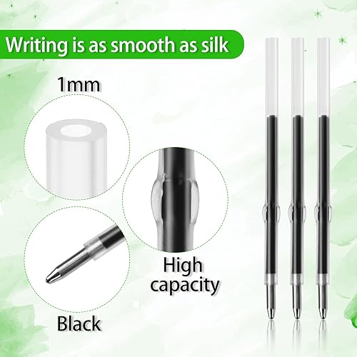Miniatura 4 de NQEUEPN 100 repuestos para bolígrafos con cuentas, recambios de bolígrafos de 0.039 in, recambios de bolígrafos de cuentas de bolígrafo negro,