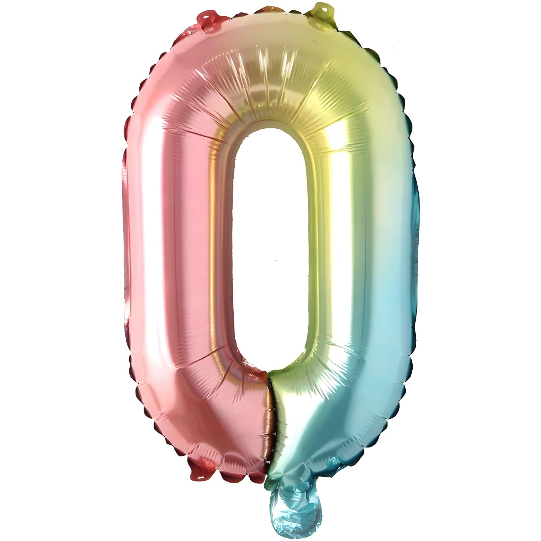 Foil Balloons Letters Colourful Rainbow Colours - 40 cm for Birthday Wedding Party Decoration Happy Birthday JGA Gift Balloon Graduation ABI Large XXL Small Girls Boys (40 cm - O)