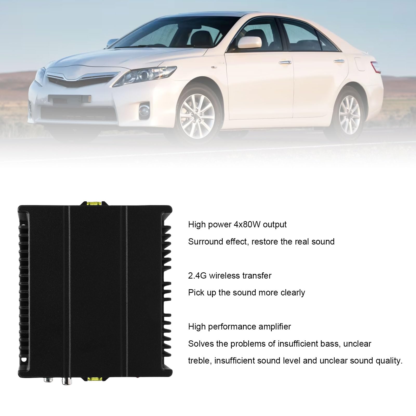Shkalacar Amplificador de Potencia DSP para Coche 4x80W 320W