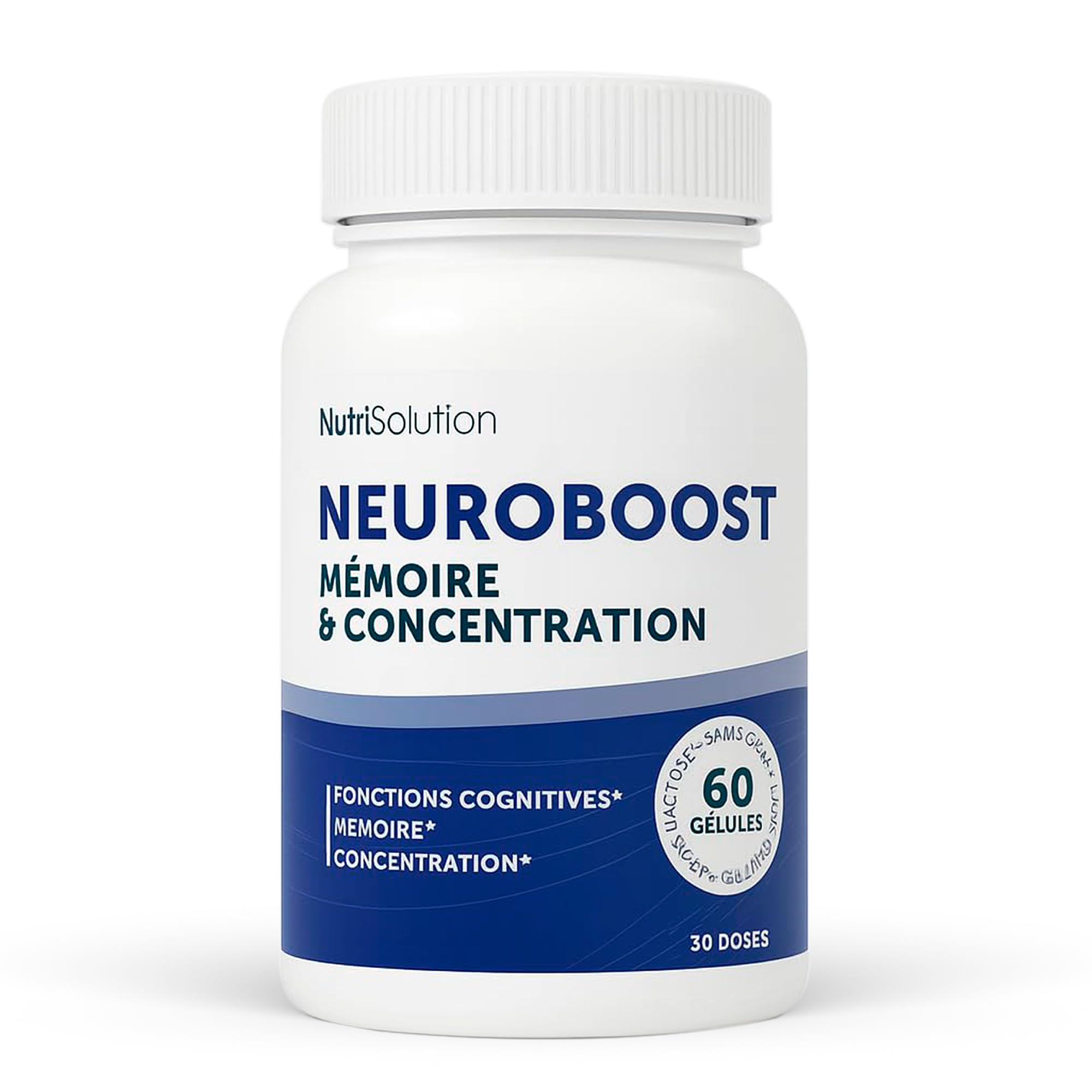 Neuro Boost par Nutrisolution - Boost Cognitif & Énergie, Vitamines B, Ginkgo Biloba, Bacopa, Acide Alpha Lipoïque, Végétalien, Fabriqué en France