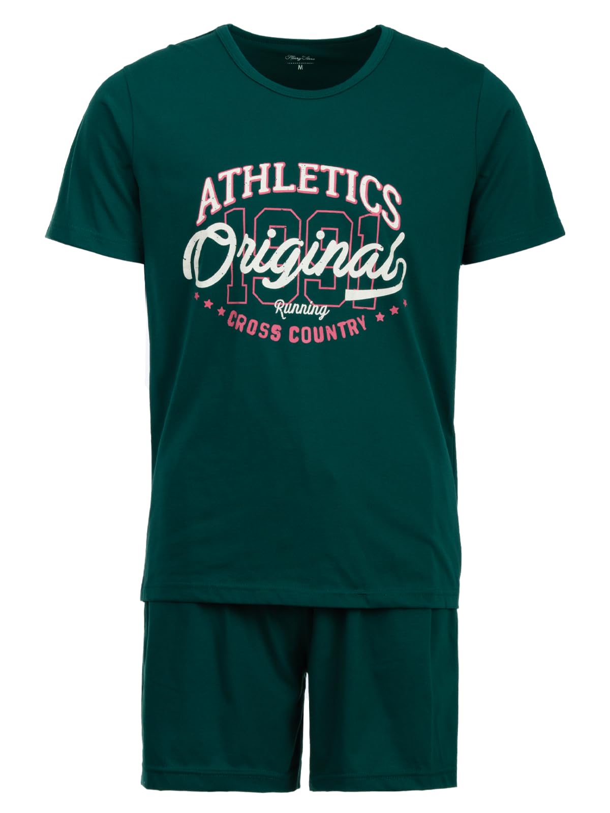 Henry Terre Men's Pyjama Shorty Athletics Original Pyjama Set M-5XL Cotton
