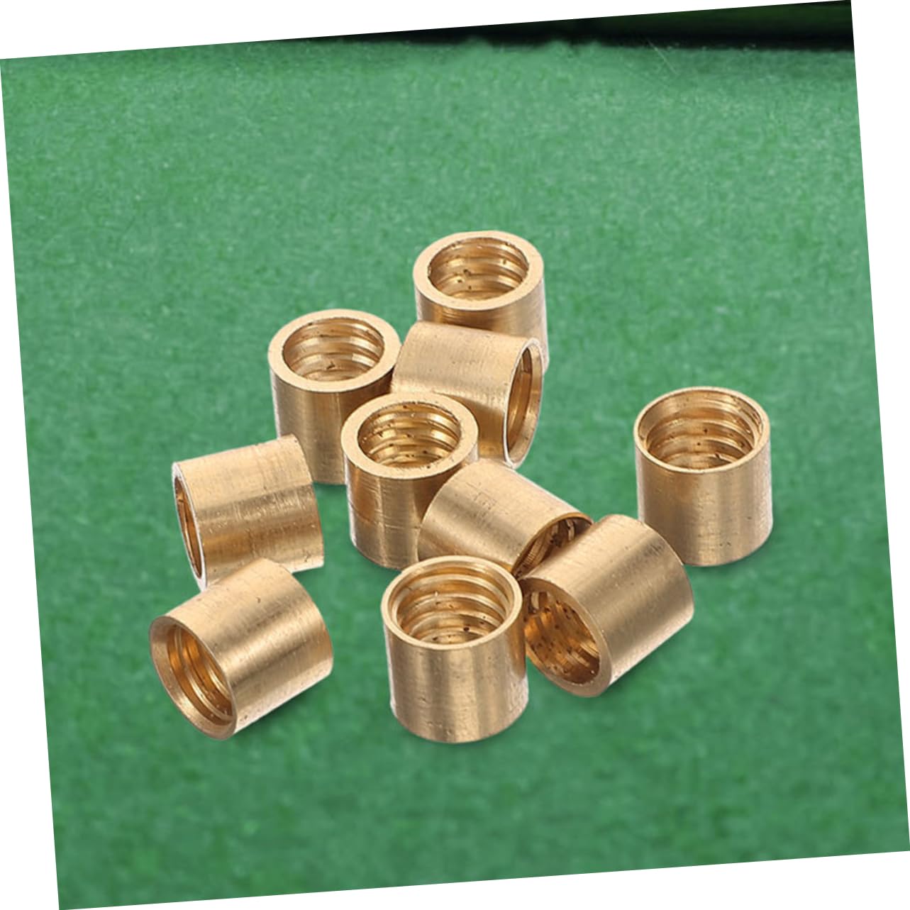 VICASKY 10Pcs Brass Ferrules for Billiard Replacement Durable Snooker Accessories for Enhanced Gameplay and Improved Accuracy for Customizing Performance