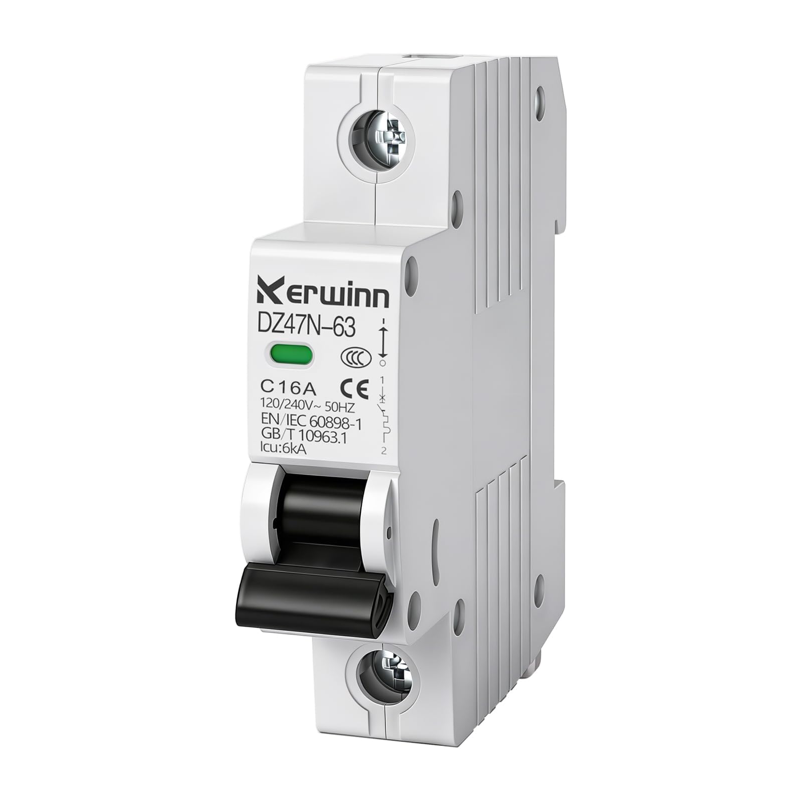 Miniature Circuit Breaker 120V/240V ac Circuit Breaker 1 Pole 16Amp Smart Circuit Breaker DIN Rail Mount for Marine Power Systems,Solar photovoltaic Systems(C16A)-picture-17