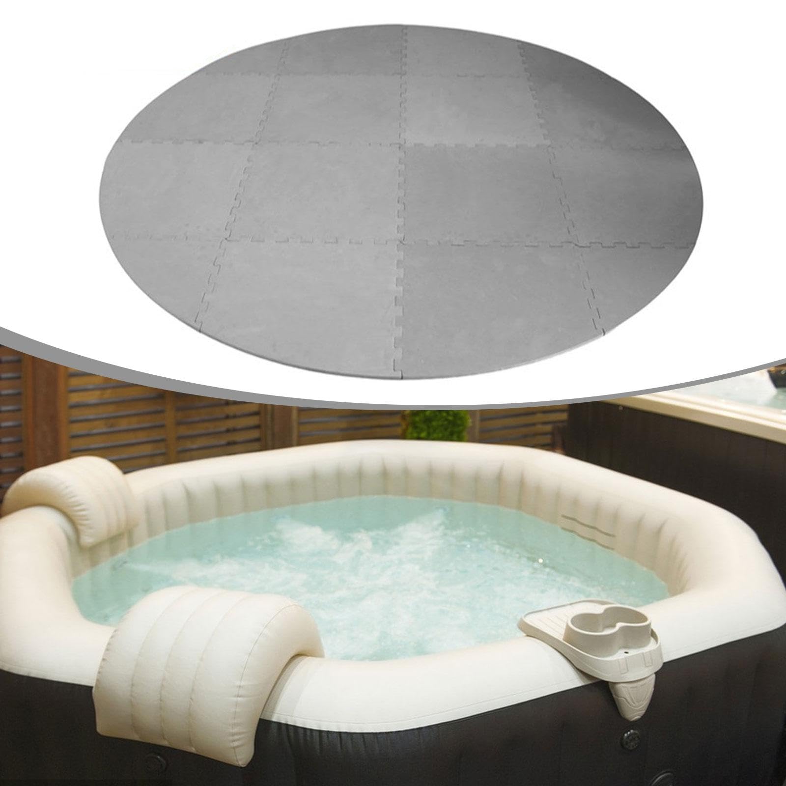 Tapis de Spa 200 Cm, Tapis de Sol de Protection pour Spa, Tapis D'exercice, pour L'extérieur, L'intérieur et Le Bureau