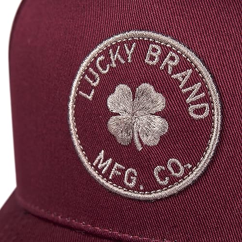 Image of Lucky Brand Snapback Hat | Adjustable | Baseball Cap | Retro | American Heritage | 5 Panel Design | Cotton Canvas
