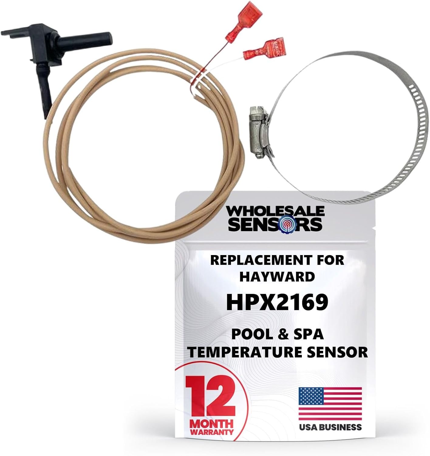 Wholesale Sensors Replacement for Hayward HPX2169 Temperature Sensor for Heatpro Heat Pumps for Pool & Spa, 12 Month Warranty & USA Support