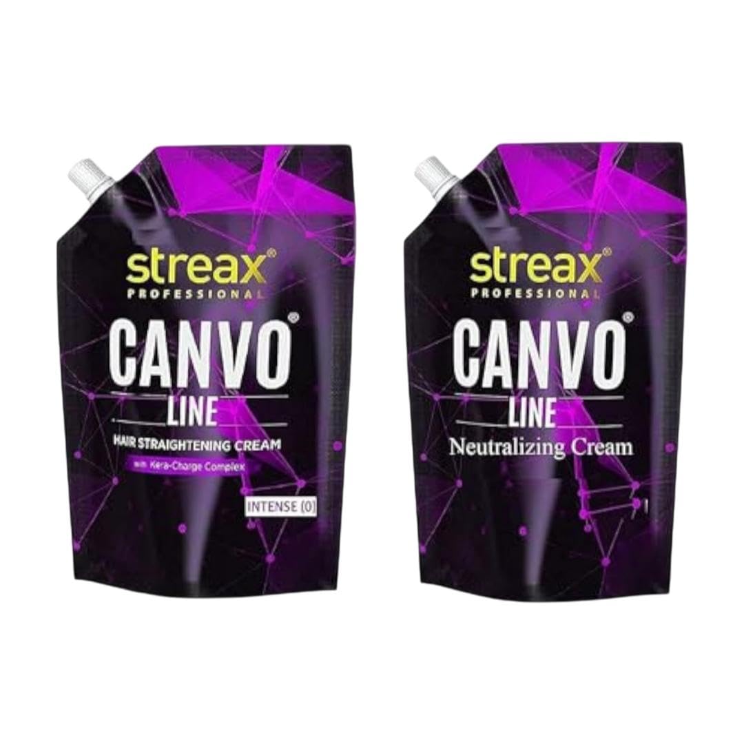 Streax Canvo Line Big Straightening Cream & Neutralizing Cream (Intense) 1000g