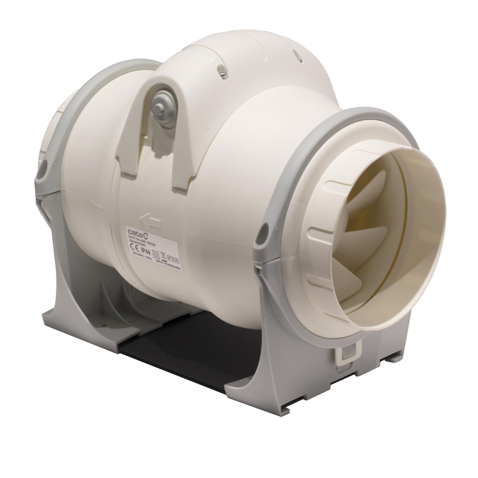 CATA Extractor de Conducto, DUCT IN LINE 200/910, 32 dB, Bridas Sujección, Motor Inducción Asíncrona, Caja Bornes Exterior, Temperatura Trabajo -20 60ºC, Caudal 910 m3/h, 85W, 4.5kg, Color Blanco