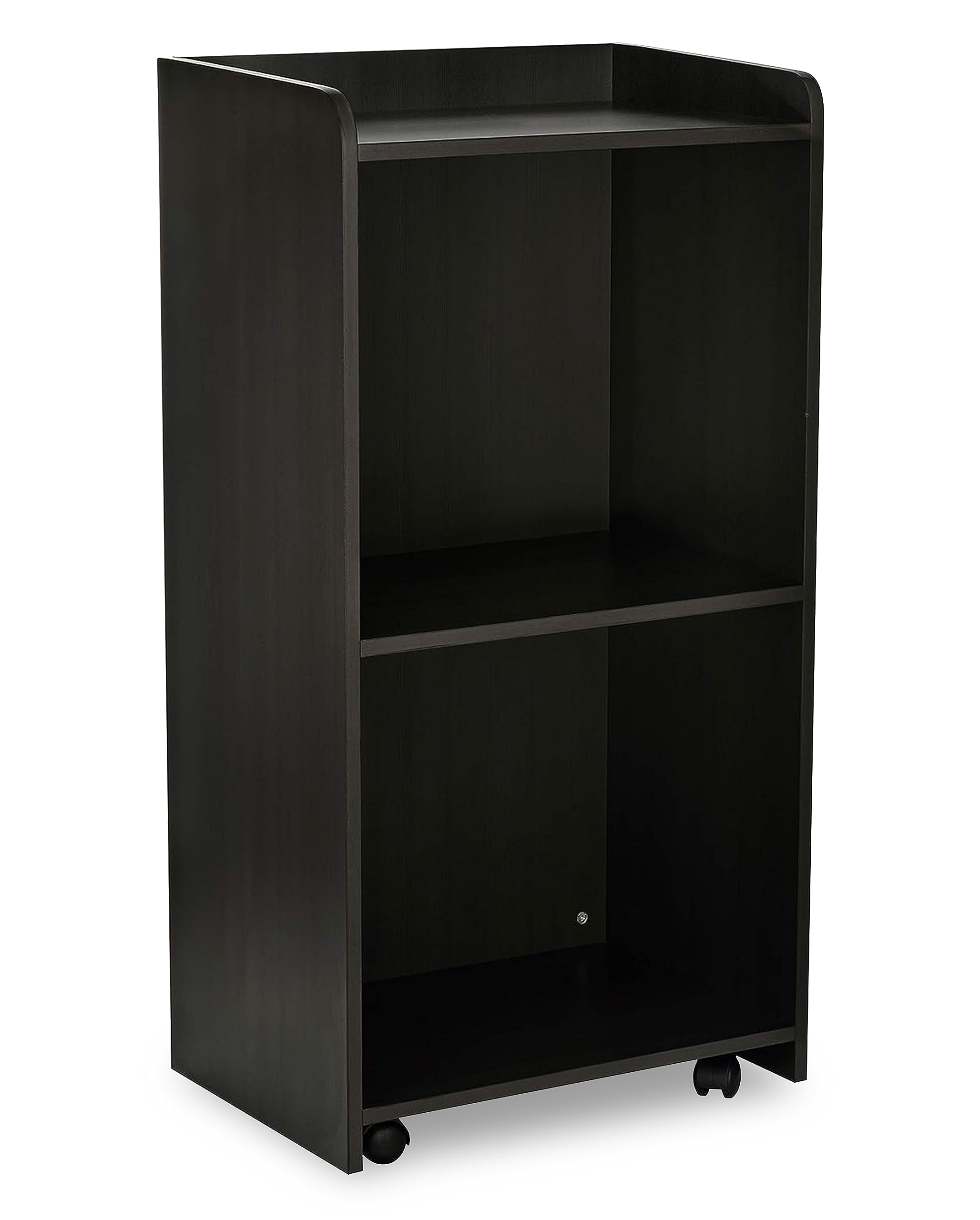 AdirOfficePodium with Wheels, Hostess Stand for Restaurant, Rolling Podium Stand, Black