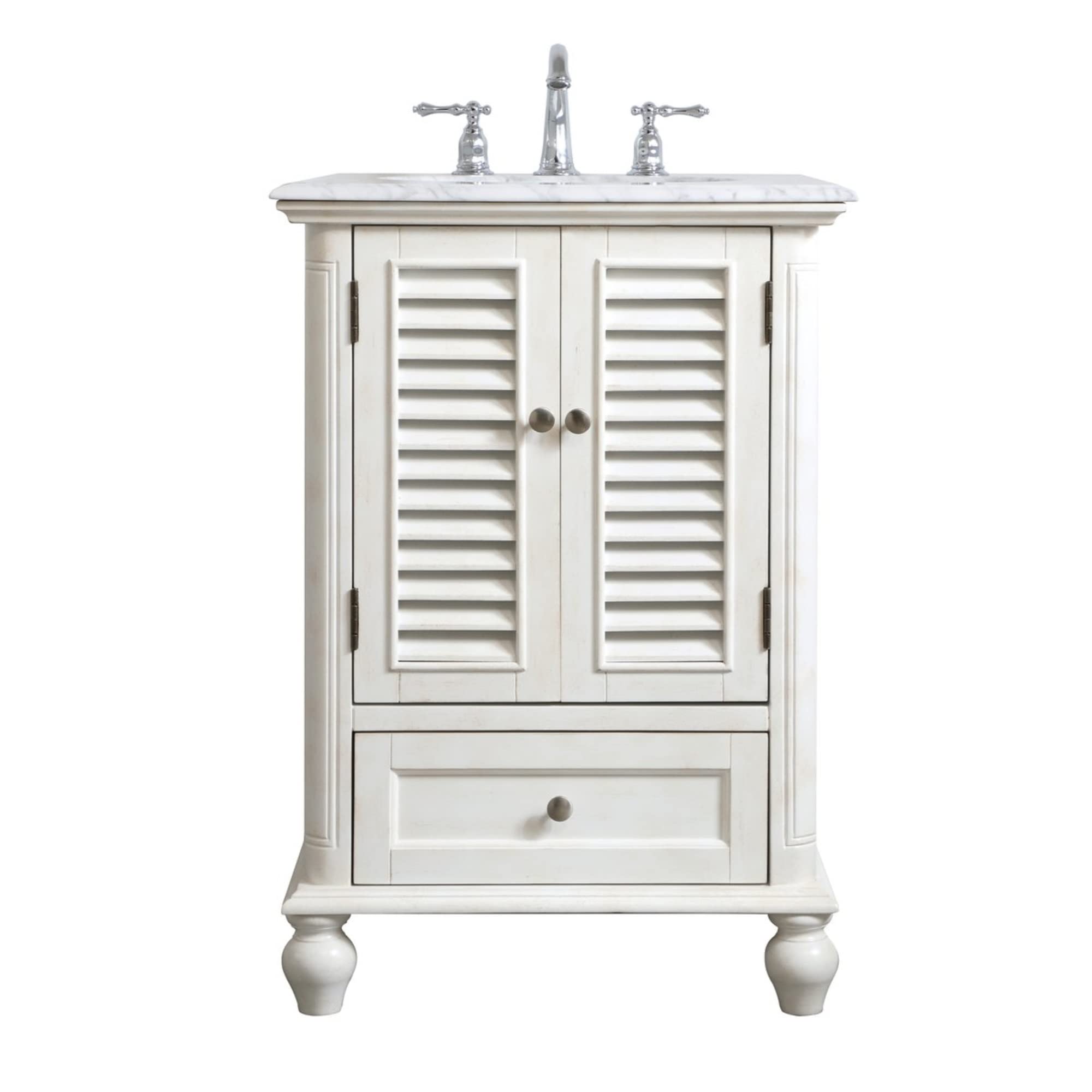 Elegant Decor 24 inch Single Bathroom Vanity in Antique White