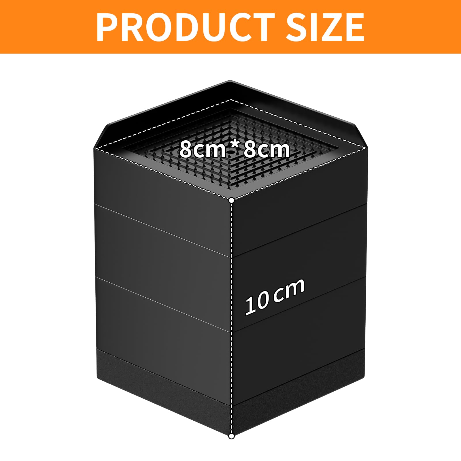 RCHYFEED 4 elevadores de muebles de 10 cm, altura ajustable, elevador de mesa antideslizante, elevador cuadrado de muebles para cama, sofá, silla, elevador de piernas, elevador de muebles, hasta 1000