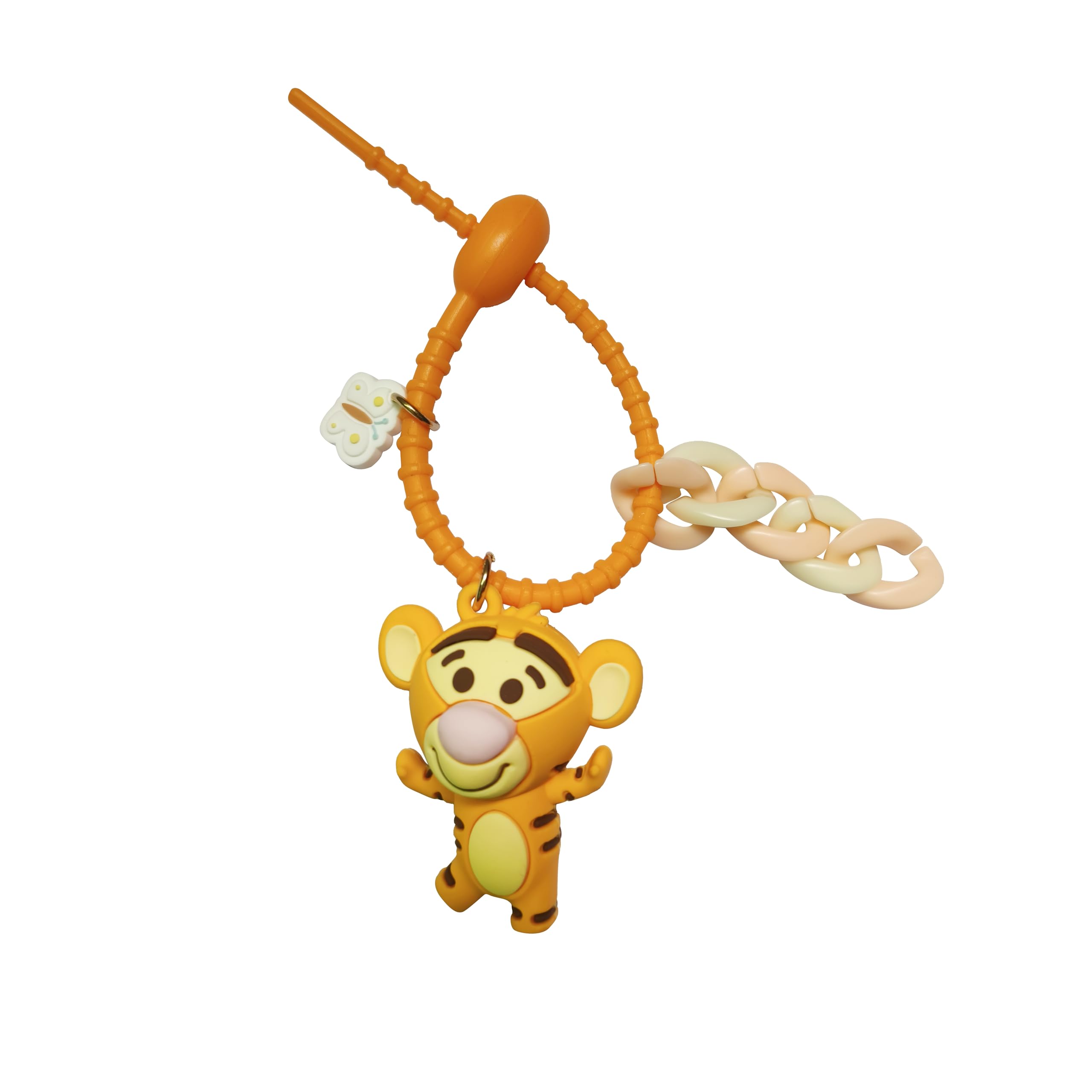 Image showing the dimensions of the Piglet keychain: 6.9 inches total length, 2.1 inches width, 1.6 inches depth.