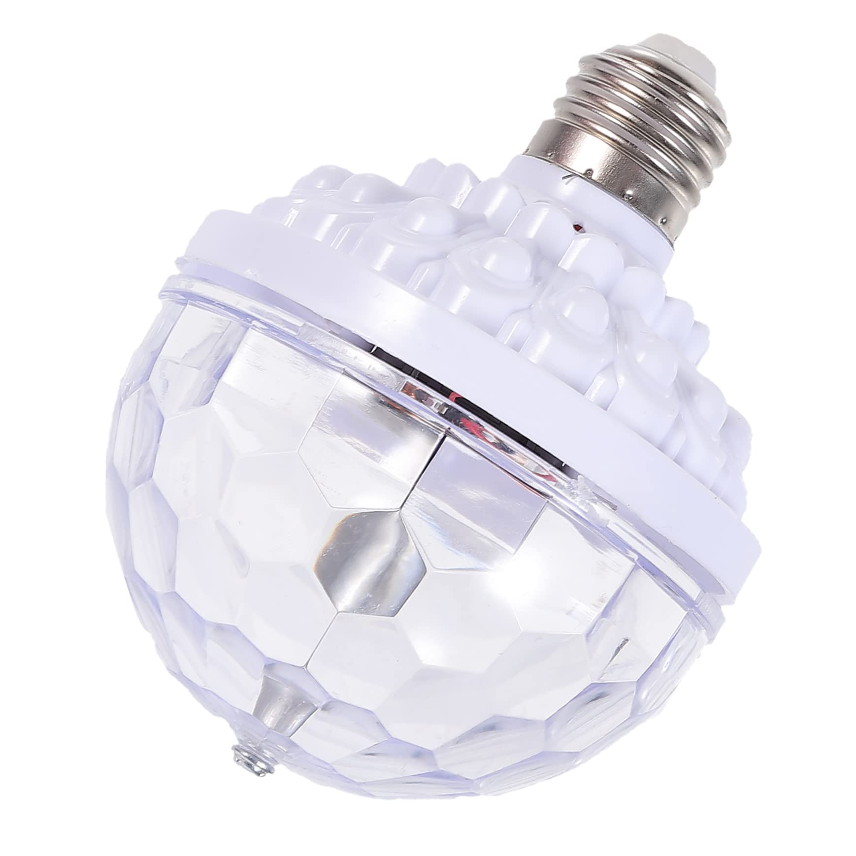 Mikikit 1Pc Mini LED Disco Ball Lamp Colorful Rotating Light Six Bead Stage Lamp for Parties Home Decor Colorful Light for Creative Stage Ambiance