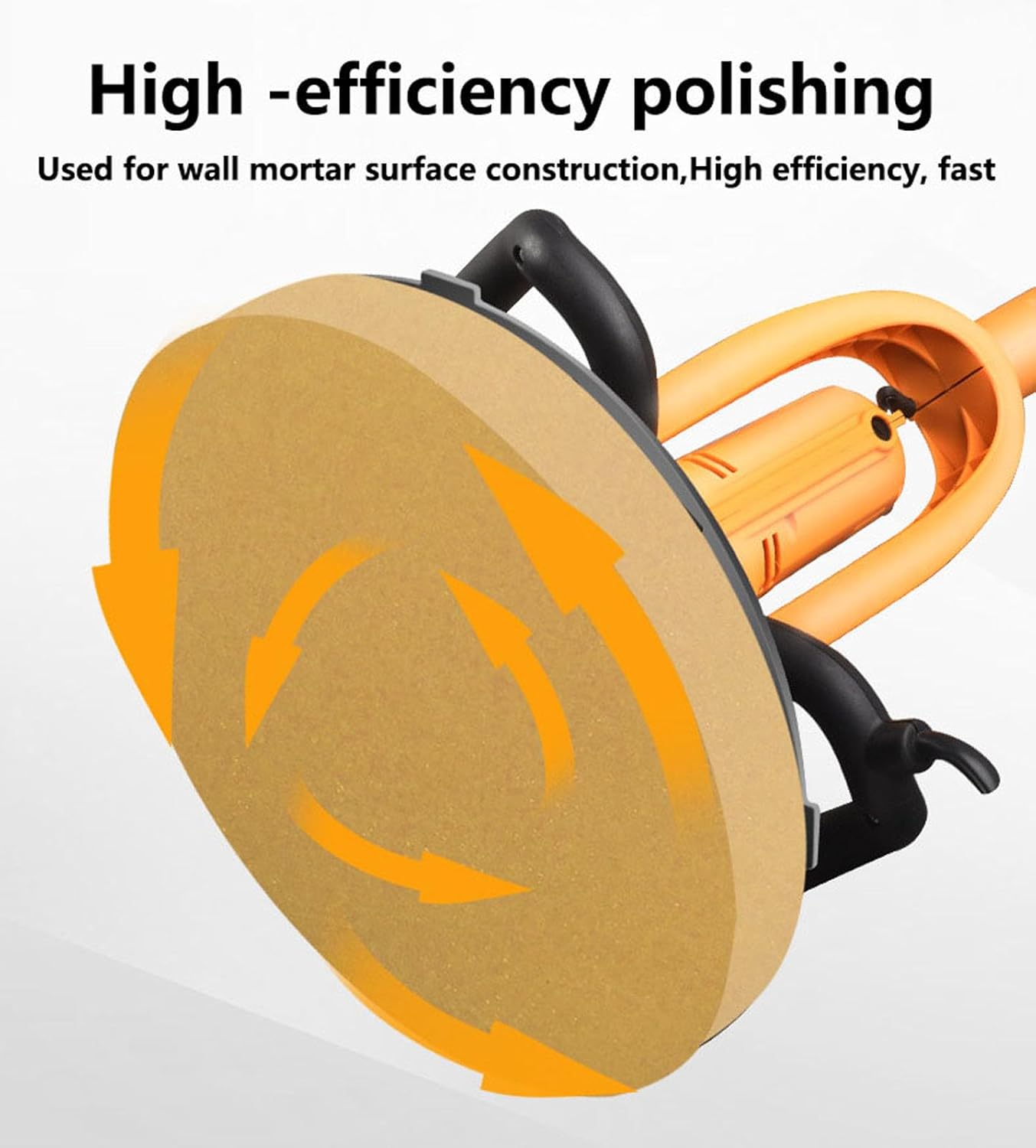 1680W Wall Smoothing Machine, 280-2800RPM Handheld Drywall Sander,Mortar Mixer,with Stirring Rod,4m Power Line,Tray