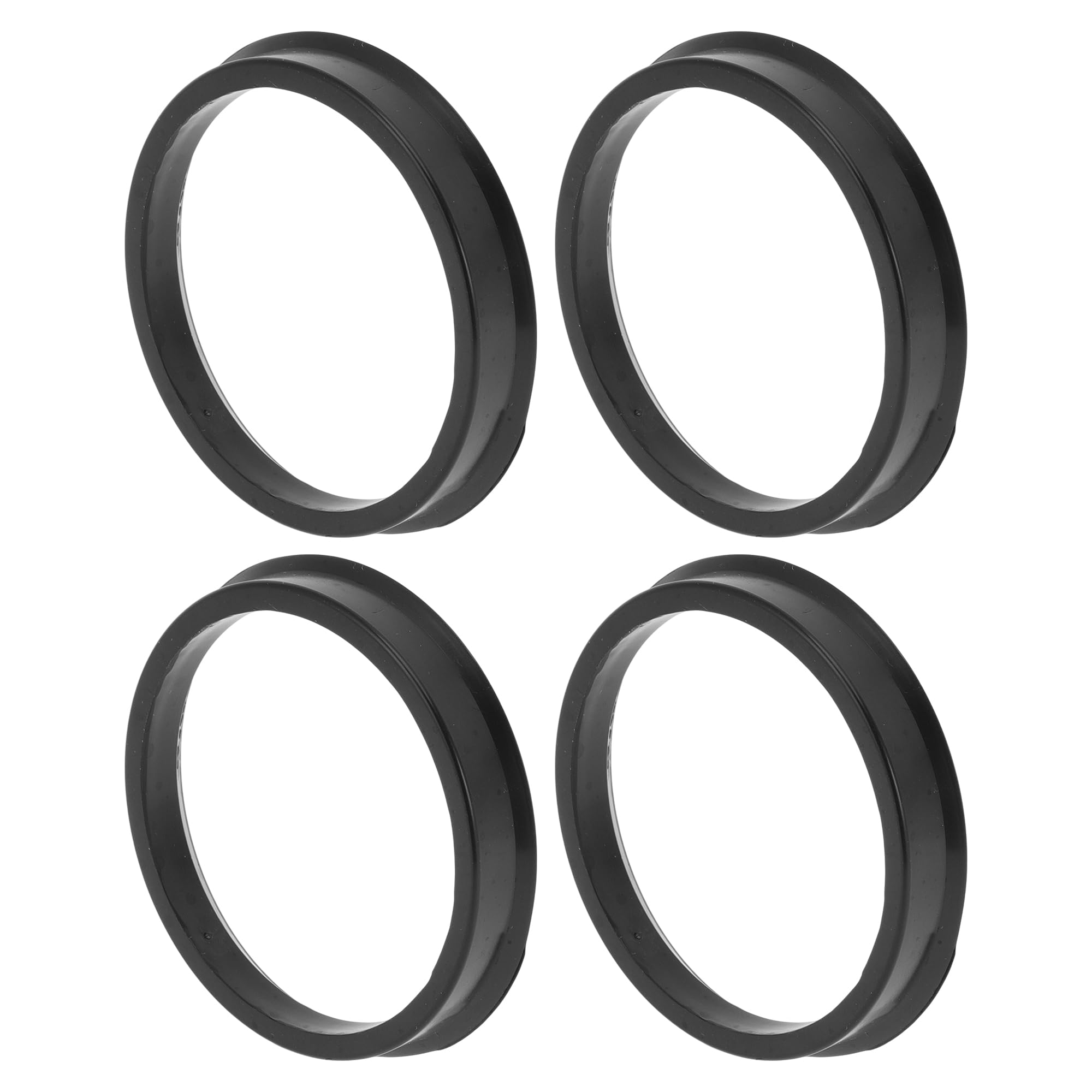 A ABSOPRO 66.6mm to 58.1mm Car Wheel Hub Centric Rings Black Polycarbonate Wheels Center Shaft Shock Absorbing Hubrings 4 Pcs