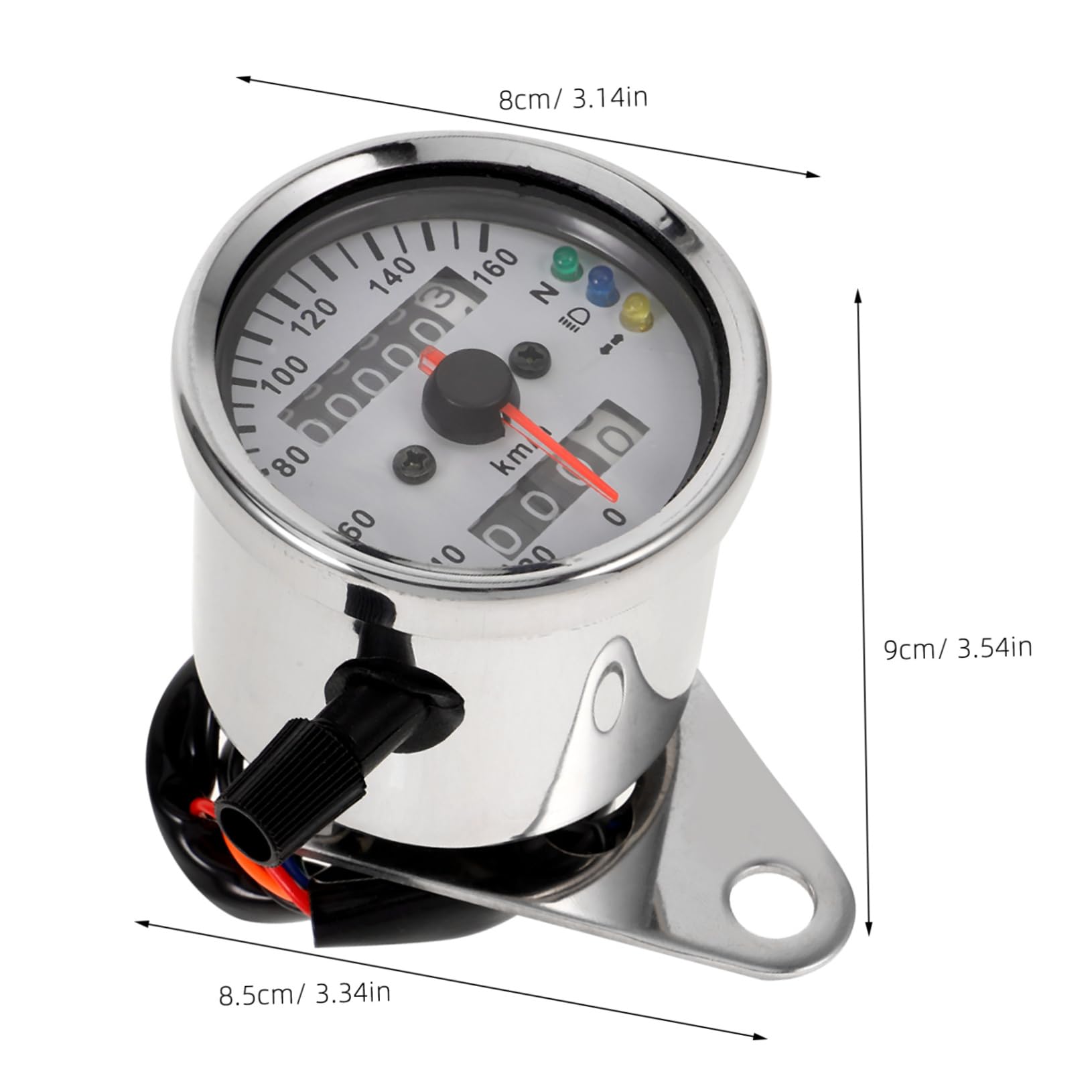 HOLIDYOYO Led Two- Dual Odometer Gauge Motorcycle Instrument Accurate Reading Iron for Riders