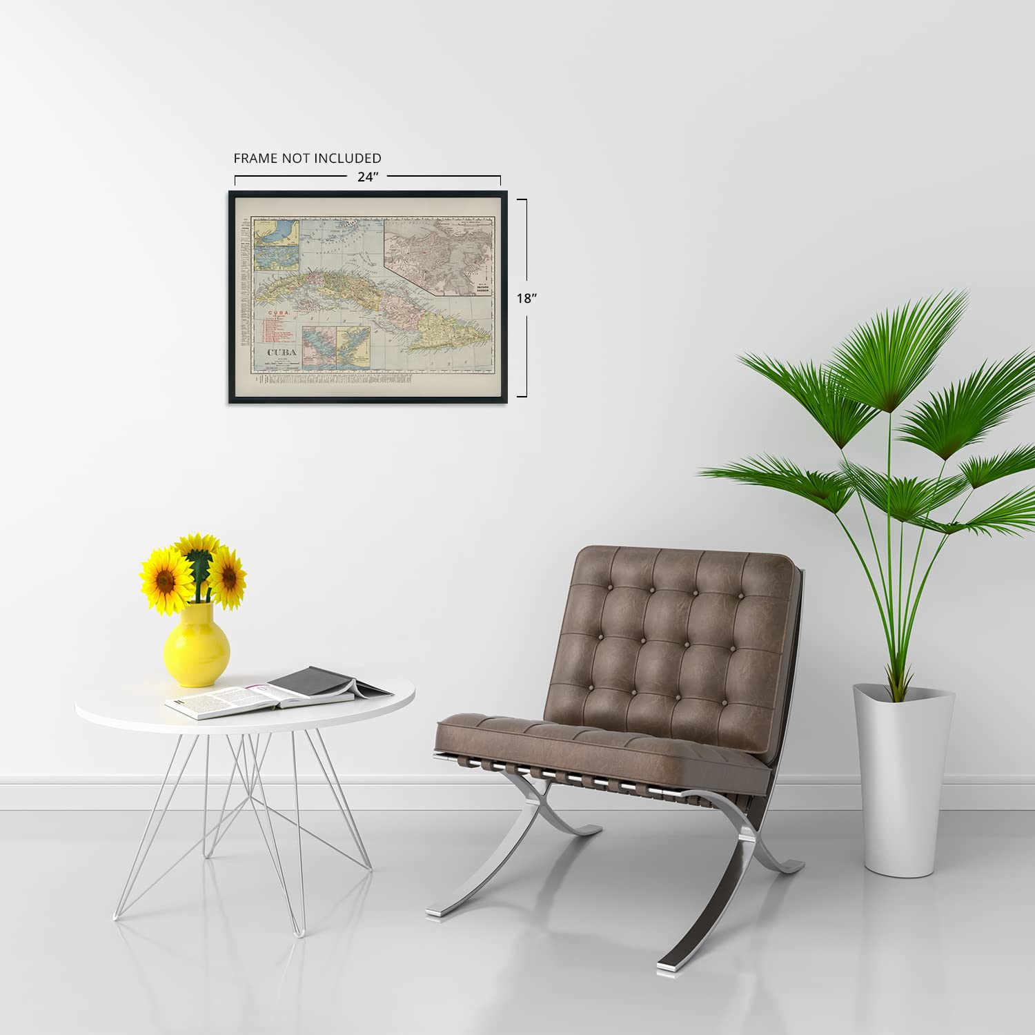 Amazon.com: HISTORIX 1904 Vintage Cuba Map - 18x24 Inch