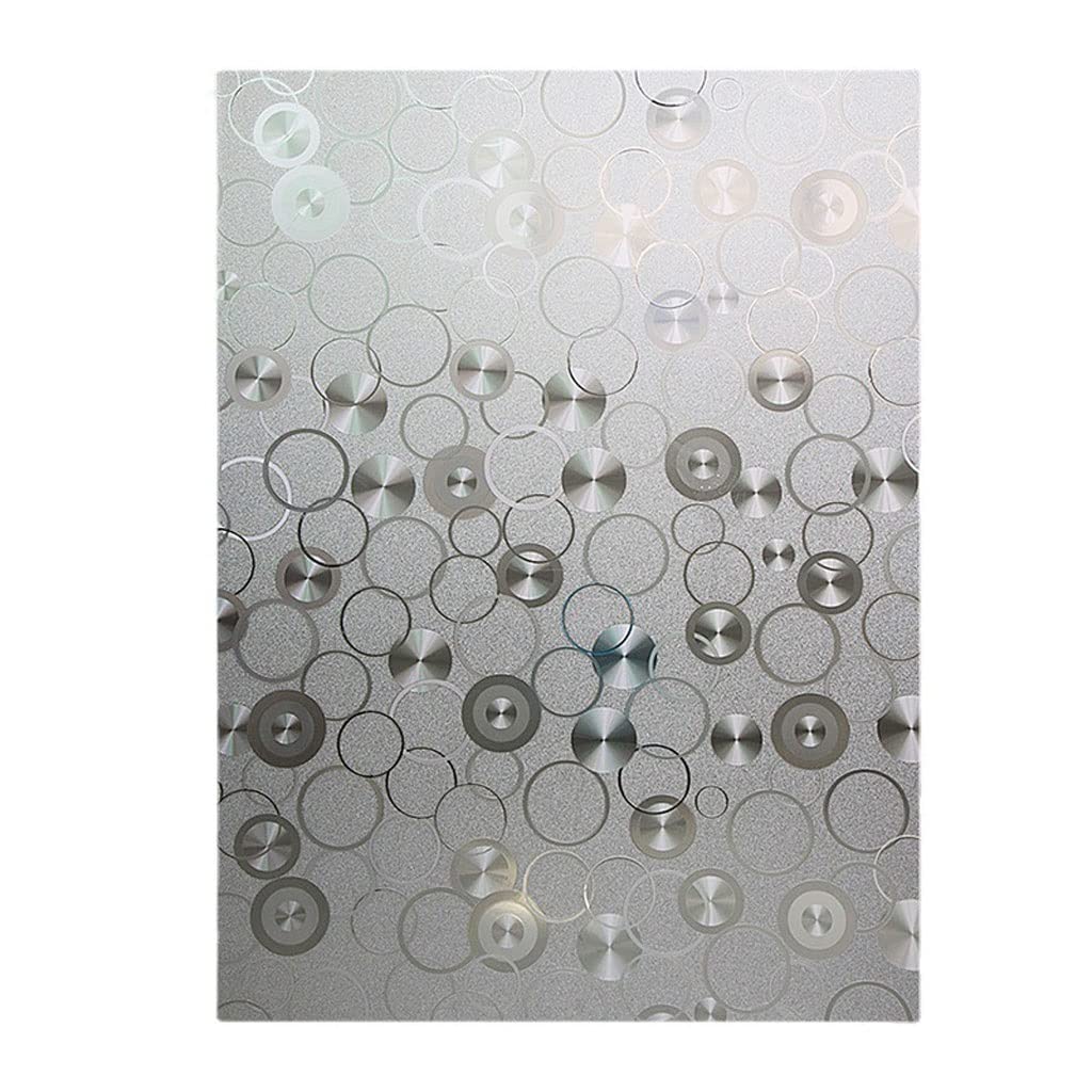 Bonad 45*100Cm Window Privacy Film Window Stickers Flower Glass Film Glue-Free Office Home Bathroom Anti-Peeping Insulation Film Glass Stickers Glass Sticker (Color : 45 * 100Cm)