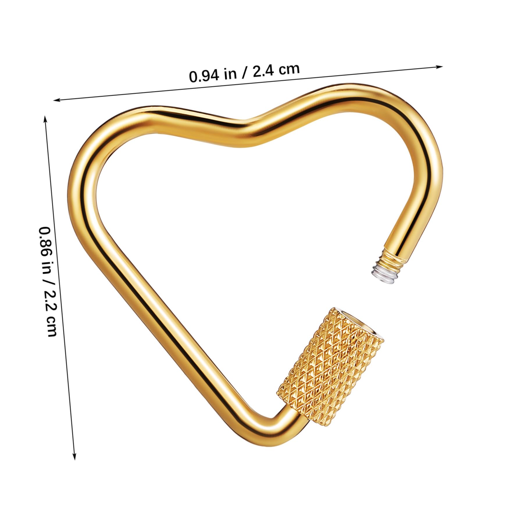 TEHAUX 5 Set Di Moschettoni Versatili Per La Creazione Di Gioielli Clip in Metallo Resistente A Forma Di Cuore E Meccanismo Di Bloccaggio Per Portachiavi E Altro 4 Pezzi * 5
