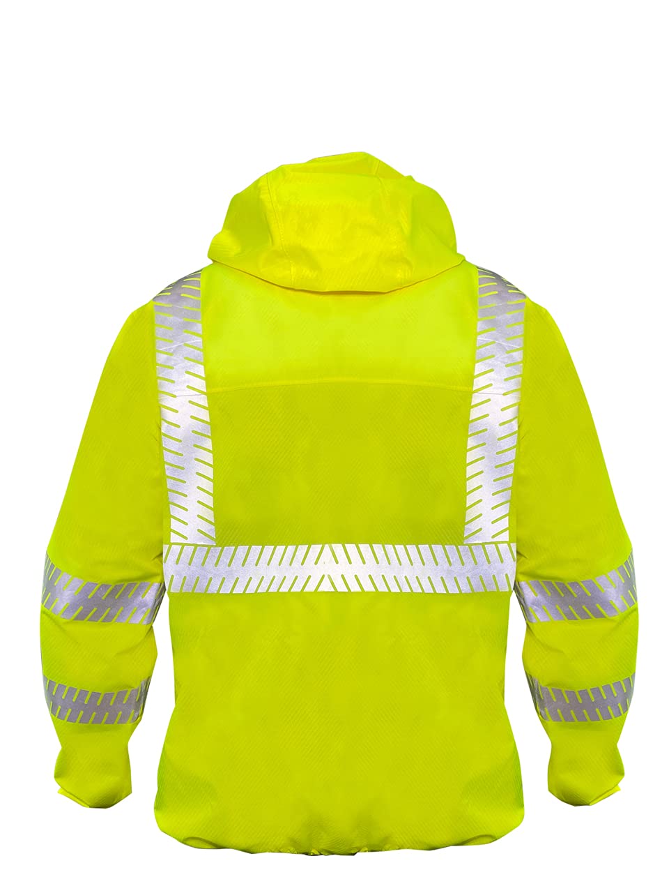 Fierce Safety RJ300G Premium Lightweight Class 3 Rain Jacket with Ripstop / Size: Medium