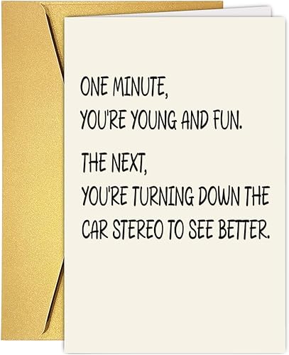 Miniatura 10 de Divertida Tarjeta de Cumpleaños Retro de Tocadiscos y Regalo para Abuelo Papá Él Hombres, 40° 50° 60° 70° 80° Tarjeta de Cumpleaños de Edad Avanzada
