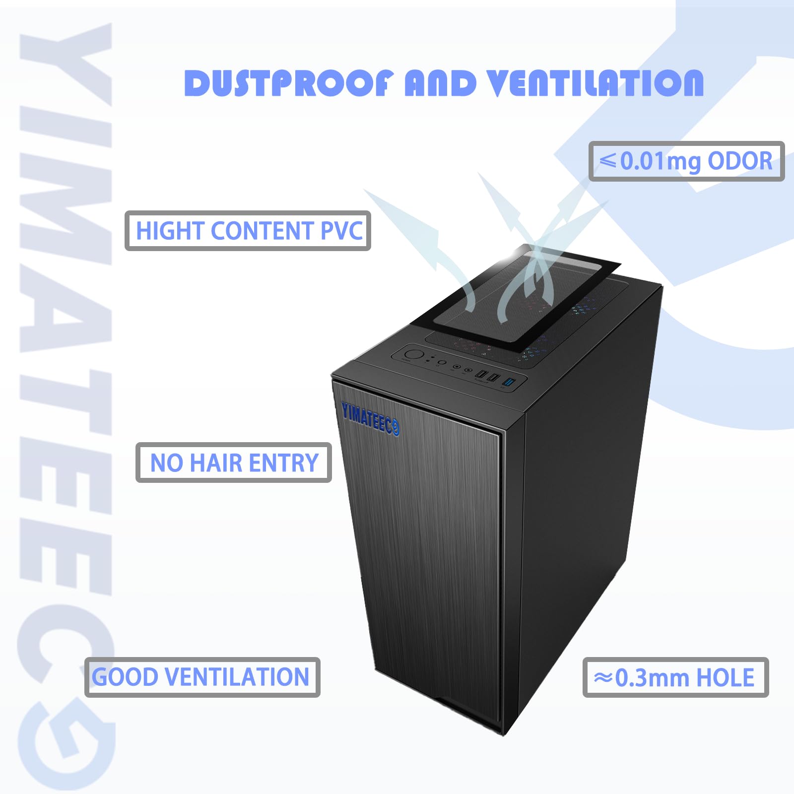DEMCiflex stoffilter voor 360mm radiatoren - zwart/zwart