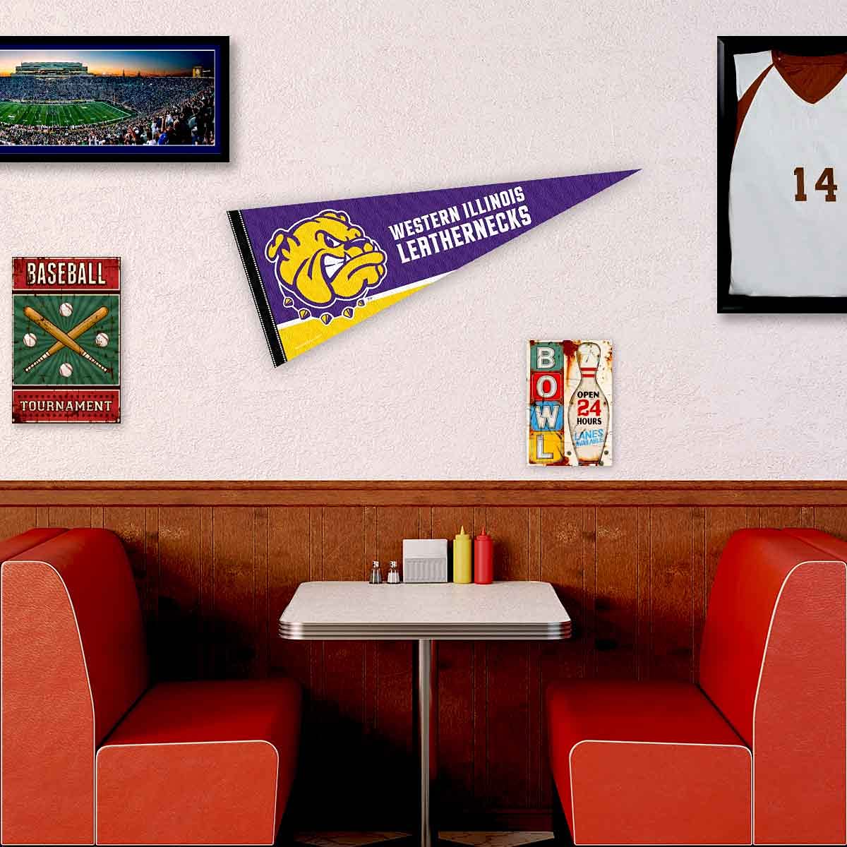 Western Illinois Leathernecks House Flag - 30x40 Inches, Officially Licensed