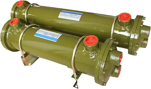 Miniatura 10 de QUELECO Enfriador de aceite de carcasa y tubo de cobre Intercambiador de calor refrigerado por agua con puertos de 34 "para máquina de moldeo por