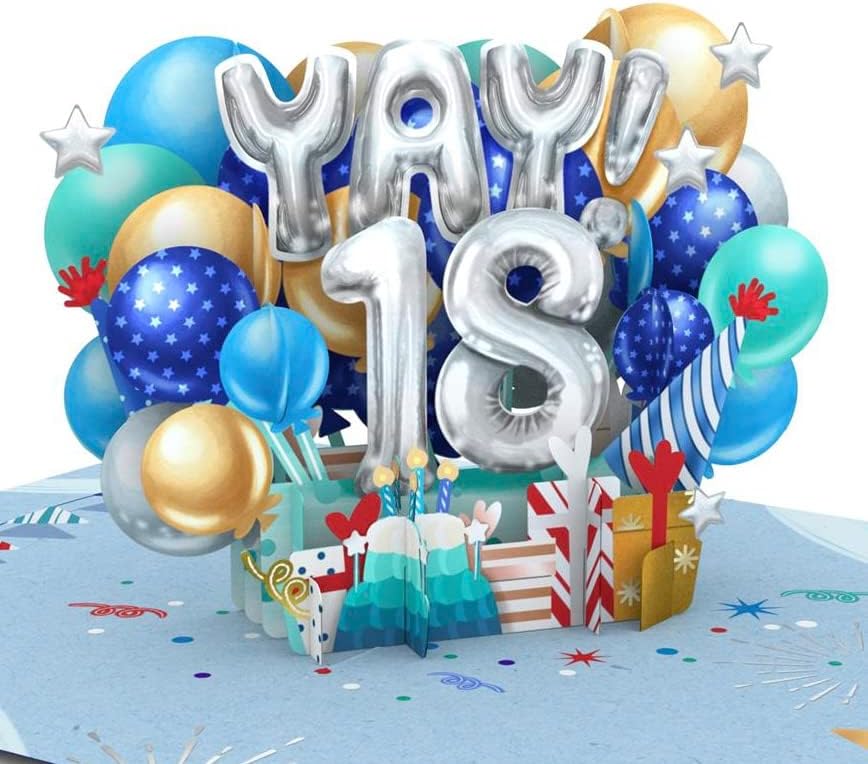 Liif Tarjeta de cumpleaños de 18 años, tarjeta de cumpleaños de 18 años, tarjeta de cumpleaños de 18 años, tarjeta de cumpleaños de 18 años, 18