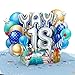 Liif Blue Balloons 18th birthday card, Happy 18 Birthday Card, 3D Greeting Pop Up Birthday Card, 18 Years Old , Eighteen,For Boys, Son, Grandson, Nephew,With Message Note & Envelop,Size 7x5 Inch