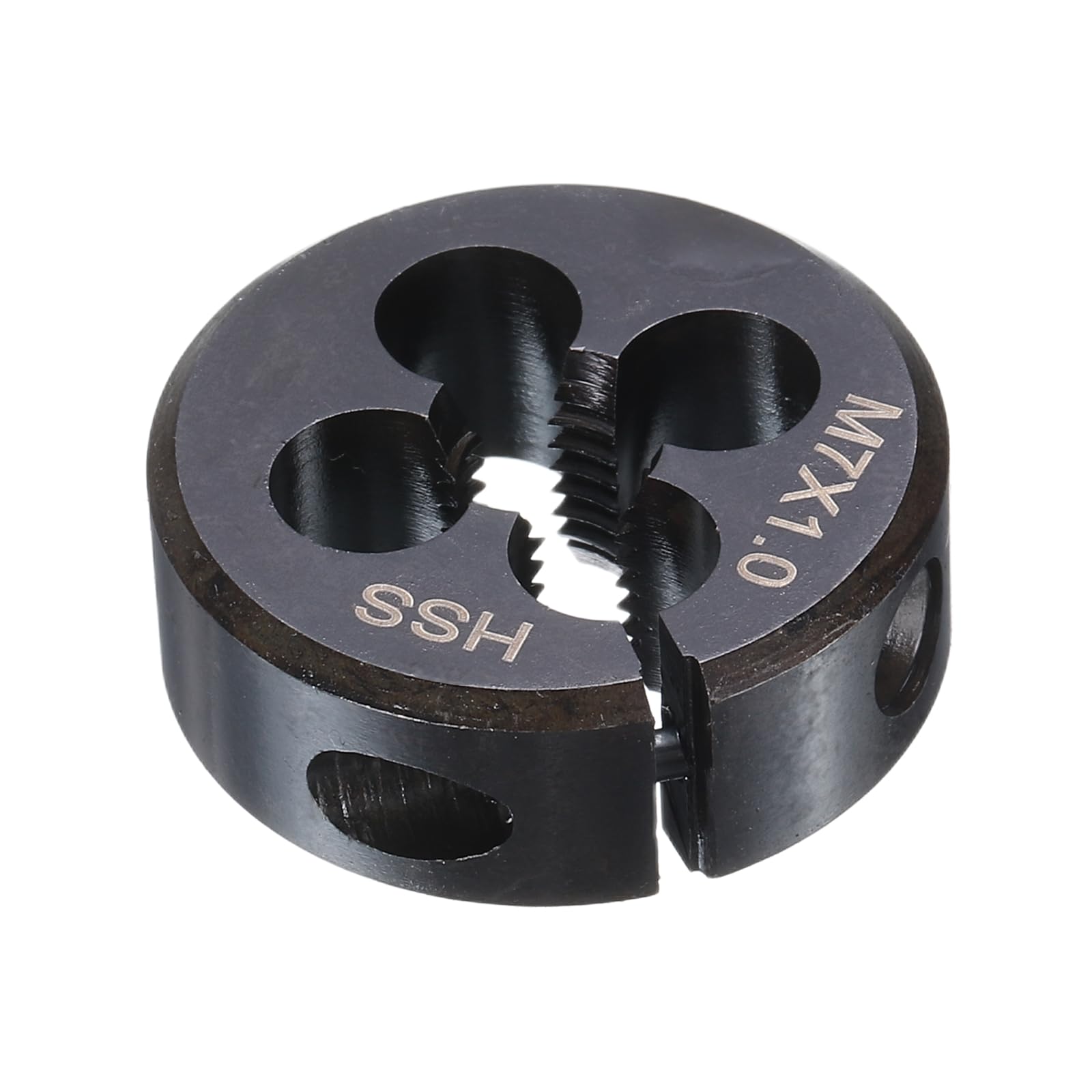 sourcing map Round Threading Die M7 x 1 Metric Thread 25mm OD Adjustable Right Hand High-Speed Steel (HSS) Round Die Screw Thread Cutting Die for Thread Repair