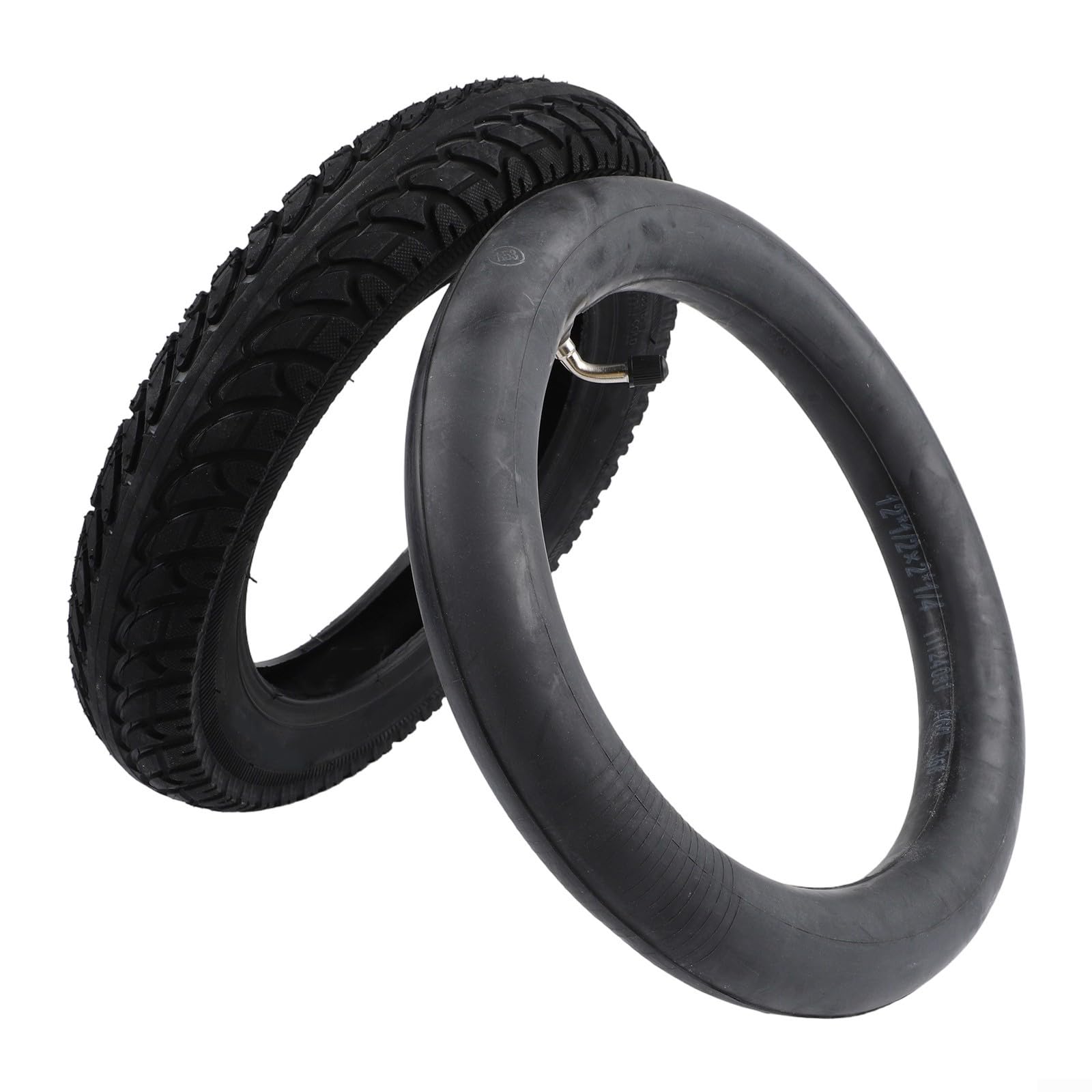 TDCuizent Electric Scooter Tire 12 1/2x21/4 High-Wear Rubber Outer Tyre with Inner Tube for E-Bikes and Mobility Scooters Enhanced Grip Tread 12 Inch Wheel Replacement Parts