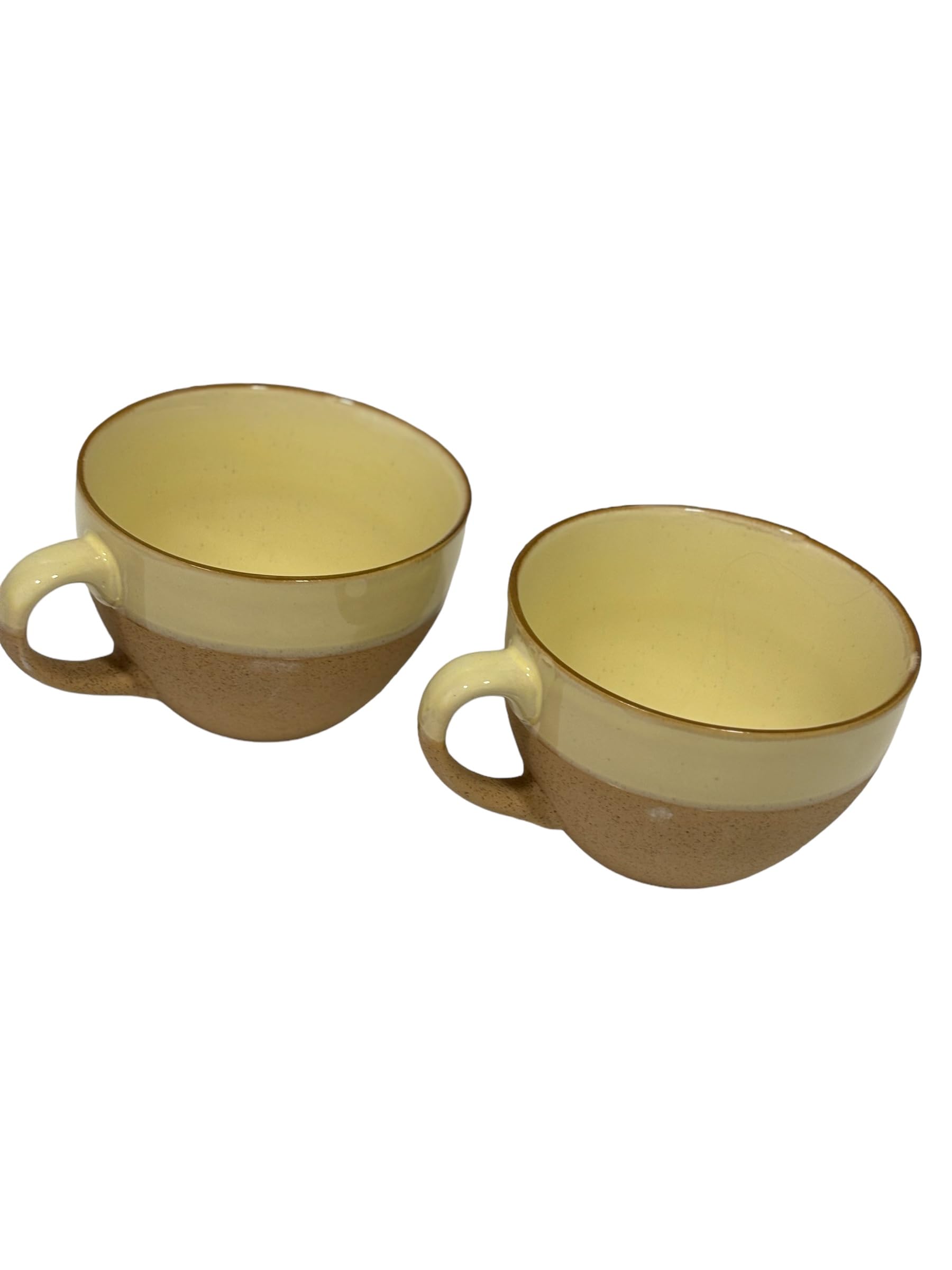 Set de 2 tazones desayuno Tazones De Sopa De Cerámica Taza De Café Grande, Tazas De Sopa Con Asa Apto Para Microondas Y Lavavajillas Para Cereal Postre Ensalada Té Leche de 550ml (verde-verde)