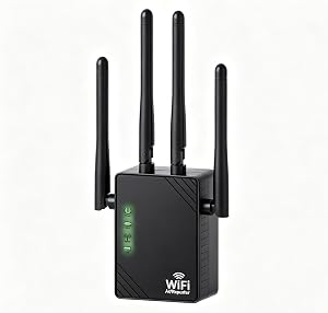 WiFi Extender Signal Booster, Long Range Internet Extender WiFi Booster for Home, WiFi Repeater W/Ethernet Port,