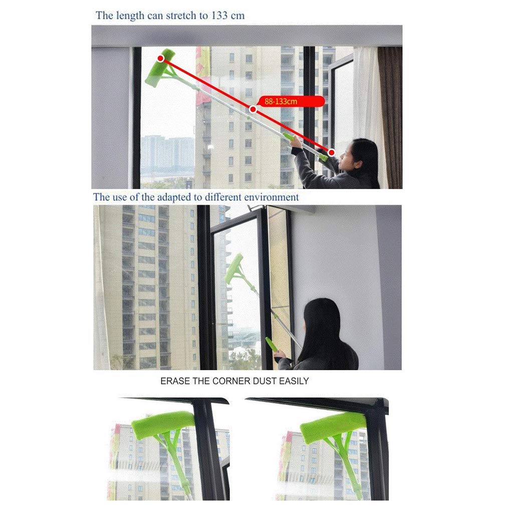 Magnetischer Fensterreiniger, Haushaltsreiniger-Set, Schwamm-Mopp-Reiniger, Fenster, ausziehbarer, Flexibler, teleskopischer, Faltbarer Griff, Reinigungsglas