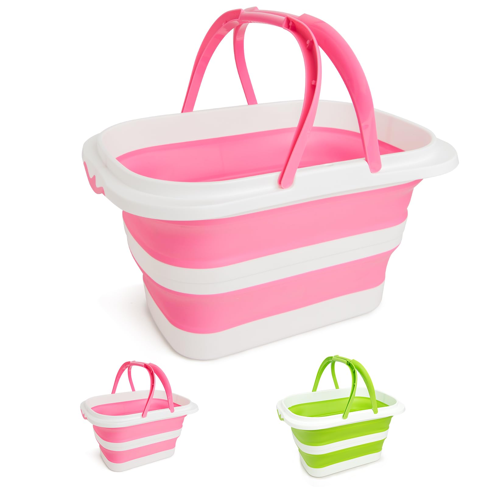 Seau pliable silicone 16L idéal pour camping plage et lavage de voiture sans encombrer le coffre