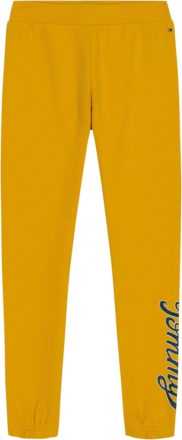 Tommy Hilfiger Girls Fleece Jogger Sweatpants with Ribbed Cuffs & Functional Side Pockets