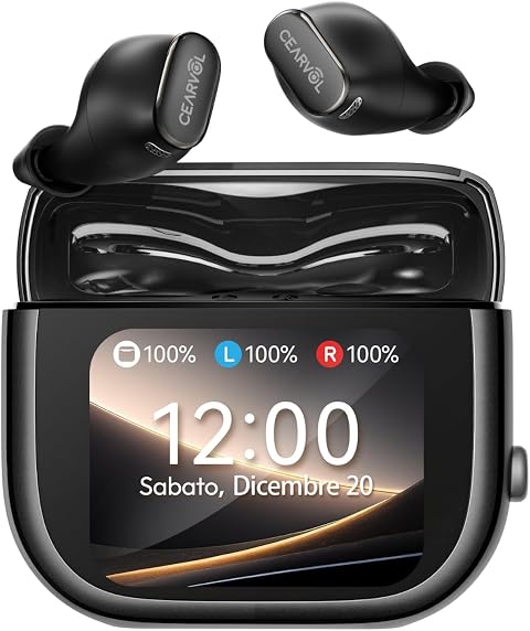 Wave Amplificatore del Suono Smart con Custodia Touchscreen, NeuroFlow AI 2.0, Connessione Bluetooth Doppio Dispositivo, Trasmettitore TV AUX-IN, Audio Nitido per Adulti (Mezzanotte)